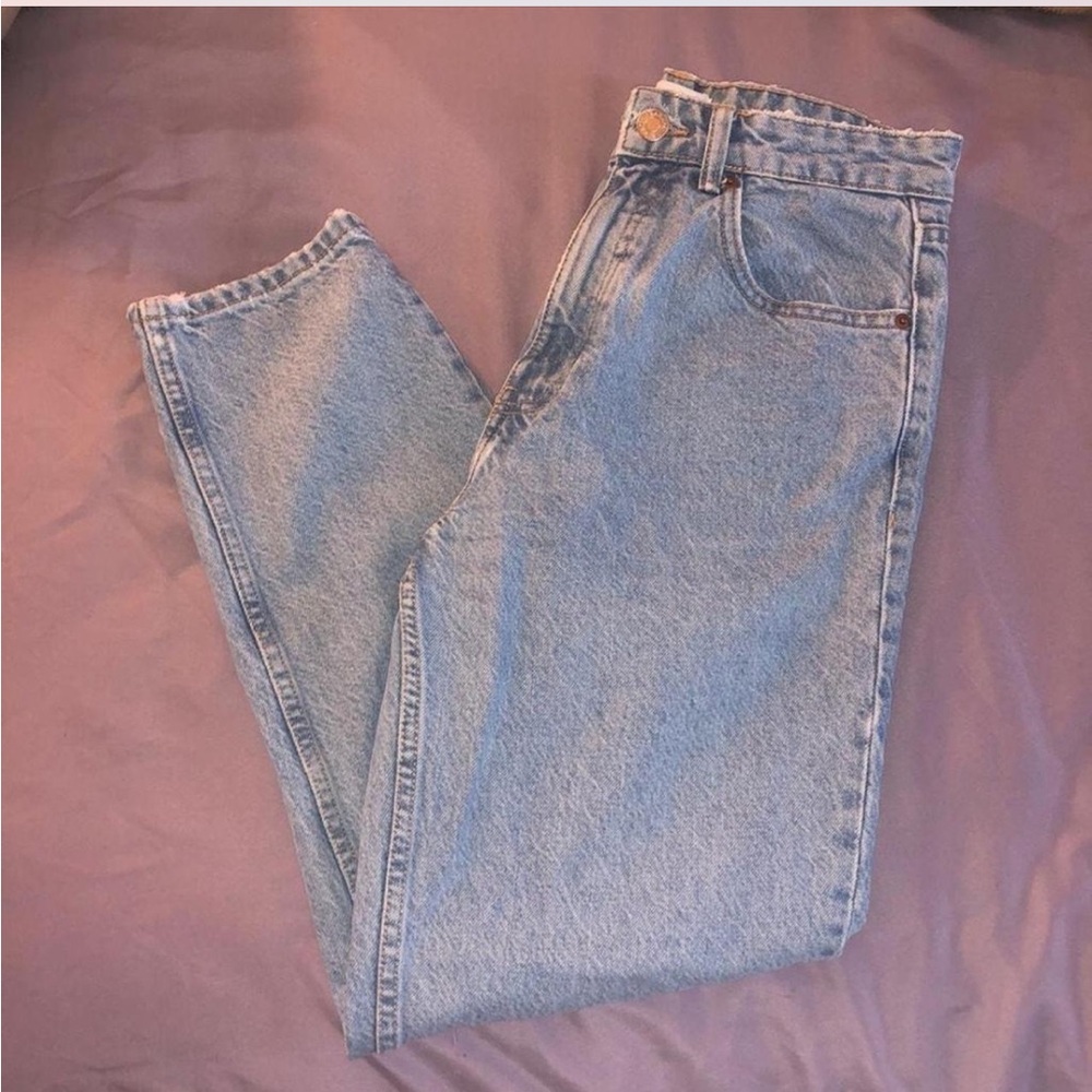 Zara Mom Jeans Light Wash 100% Cotton Size 6 - Picture 3 of 7
